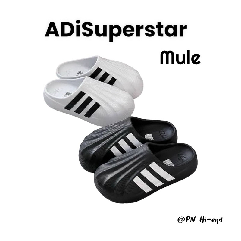 สินค้าใหม่ รองเท้าแตะชายหญิง Adisuperstar Mule 36-43 (พร้อมส่ง ขนาดดูเป็นเซนติเมตร) พร้อมกล่อง