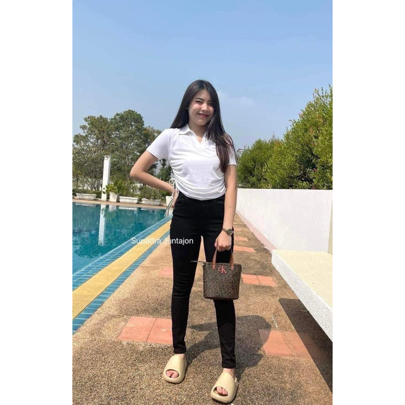 กางเกงยีนส์ทรงสกินนี่ NOBO สี ดำ