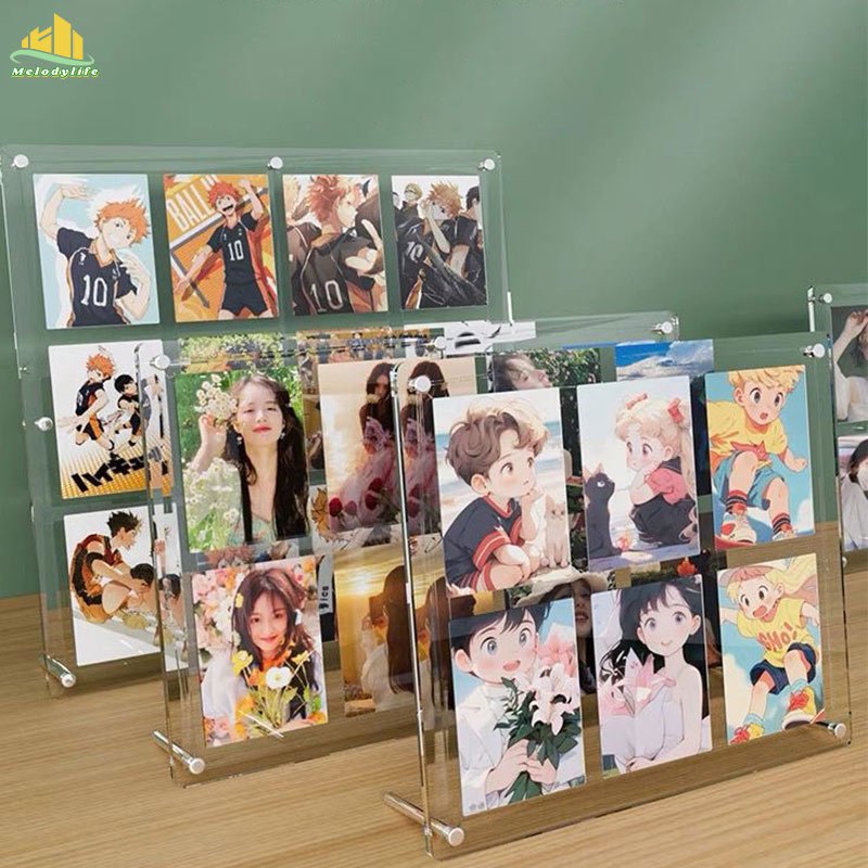 ซื้อ กรอบรูปอะคริลิค กรอบรูป ใส 4/6/9/12ช่อง สามารถวางรูปถ่ายหรือการ์ด