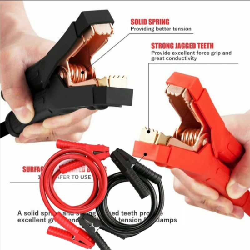 สายพ่วงแบตเตอรี่รถยนตร์ 4 เมตร 2000AMP[แท้] สายชาร์จแบตเตอรี่รถยนต์ สายจั๊มแบต