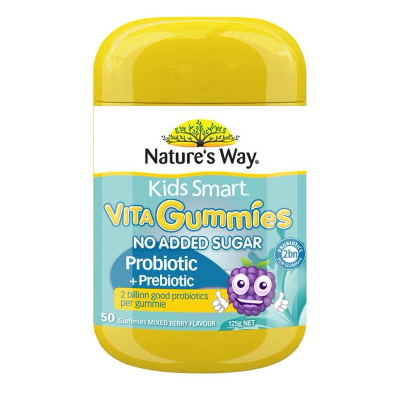 Nature's Way Kids Smart Vita Gummies Probiotic + Prebiotic 50 Pastilles
