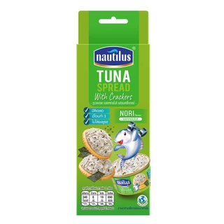 Nautilus Tuna Spread Nori นอติลุส ทูน่าสเปรด รสสาหร่าย 85 กรัม + แคร็กเกอร์