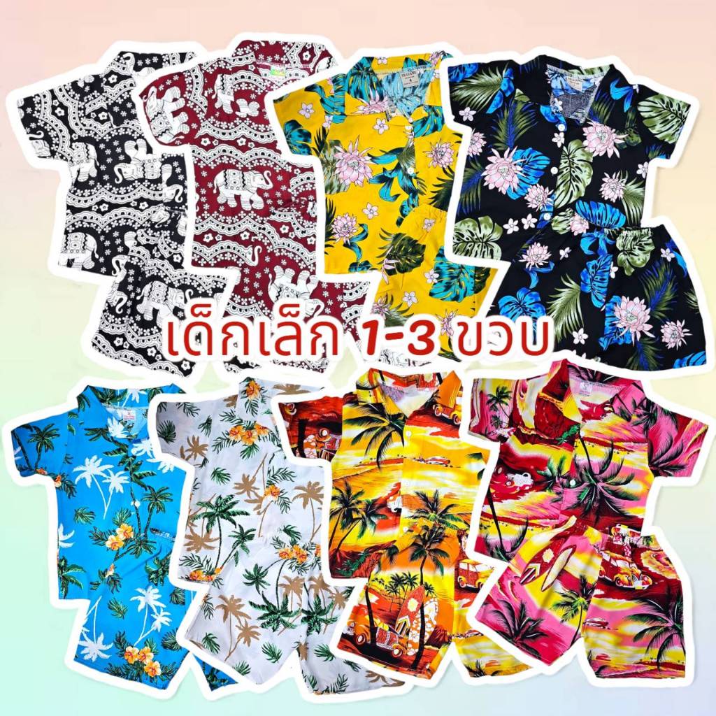 ชุดแฟชั่นเด็ก 1-3 ขวบ เสื้อคอปก กระดุมหน้า ใส่เที่ยวทะเล ใส่นอน ได้ทุกโอกาส ชุดเด็กผู้ชาย FAS0022