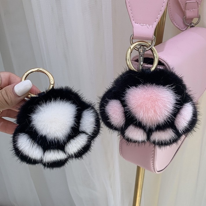 [พร้อมส่ง] พวงกุญแจ อุ้งเท้าแมว พวงกุญแจห้อยกระเป๋า ขนมิ้งค์ นุ่มฟู ตุ๊กตาน่ารัก ตกแต่งกระเป๋า จี้ตุ๊กตาการ์ตูนแมวขนนุ่น ราคา ถูกที่สุด ดีลบีเคเค แกลเลอรีภาพที่ 7