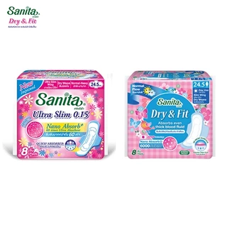 Sanita Dry & Fit Day / แซนนิต้า ผ้าอนามัย ดราย แอนด์ ฟิต (ผิวสัมผัสแห้งสบาย สำหรับกลางวัน)