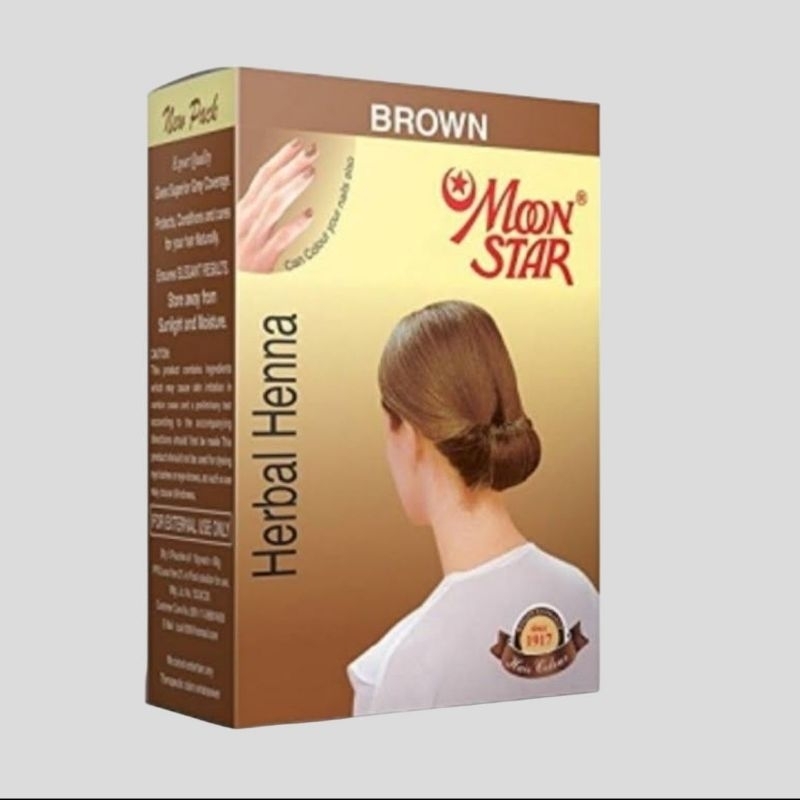 hair colour natural moon star herbal henna from india for hair color and can use on nails also good quality colours - รูปที่ 2