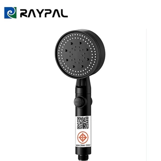 RAYPALฝักบัวอาบน้ำ รุ่นใหม่ ปรับได้ 5 ระดับ เปิดปิดที่ฝักบัวได้ ไม่มีสนิม น้ำแรงและนุ่ม แรงดันสูง มีอุปกรณ์สาย+ที่แขวน