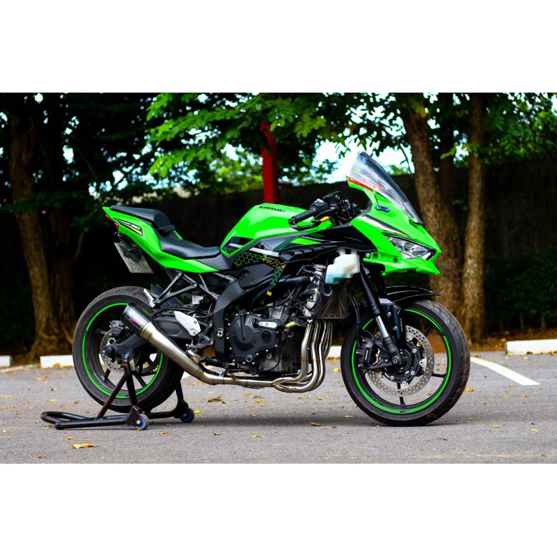 Dynamic DM-2 Carbon-Black Stainless Full-system For Kawasaki Zx25r Zx4r