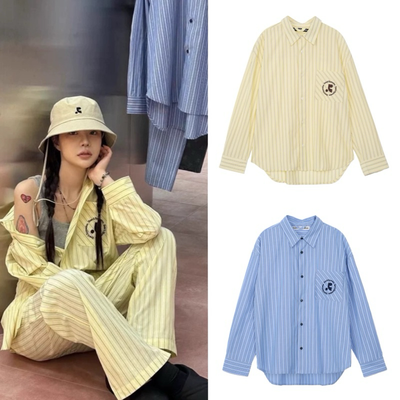 [แท้/พรีออเดอร์] REST&RECREATION - RR OVERSIZED STRIPE SHIRT