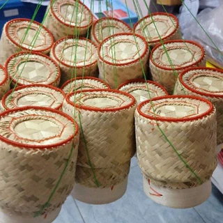 กระติบข้าวเหนียวเล็ก 3 นิ้ว / 5 นิ้ว กระติบข้าวร้านอาหาร ติ๊บข้าวเหนียว กระติ๊บไม้ไผ่สาน ที่ใส่ข้าว ติบข้าวรุ่นจิ๋ว