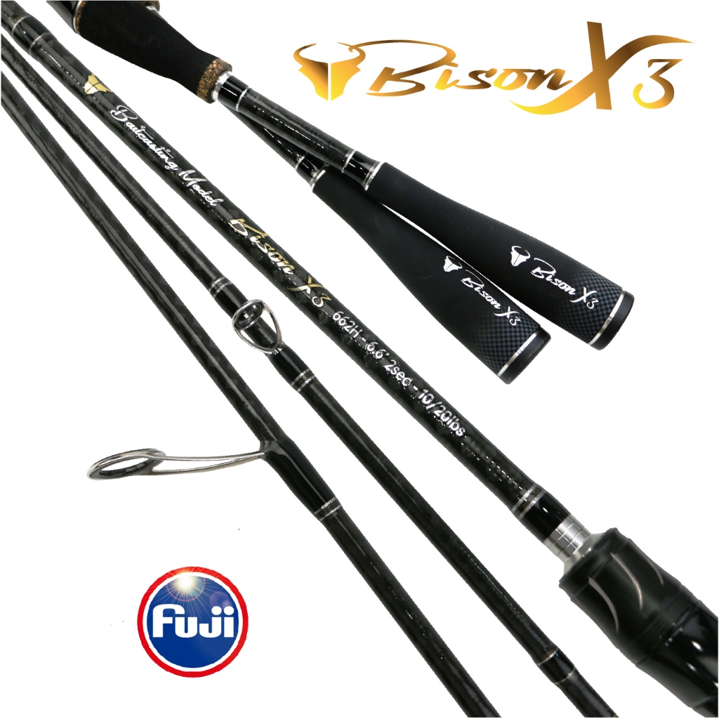 คันเบ็ด BISON X3 คัน XCross ไกด์Fuji
