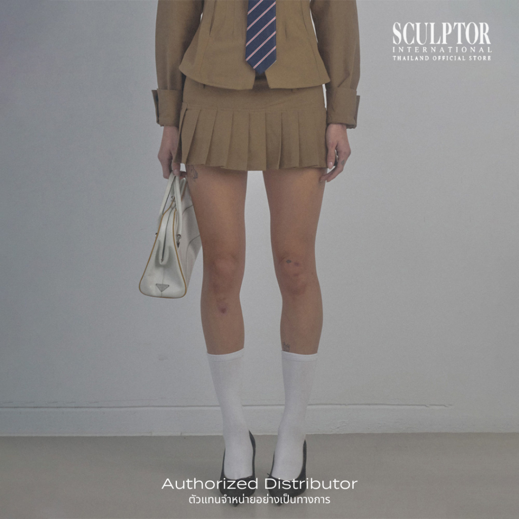 SCULPTOR® กระโปรงกางเกง Cotton Pleats Micro Skort