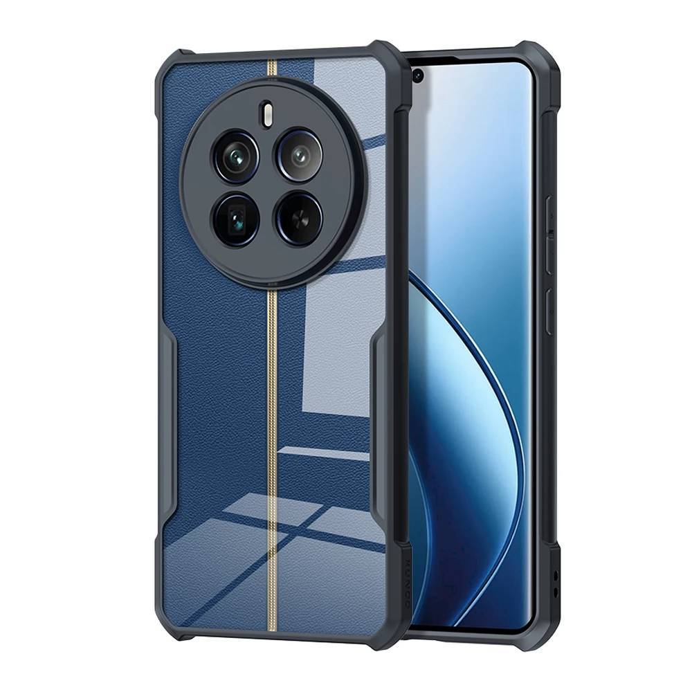 Realme 12X 5G/Realme 12 5G/Realme 12 Pro Plus 5GเคสกันกระแทกขอบสีหลังใสOPPO Realme12+5G/Realme 12 Pr