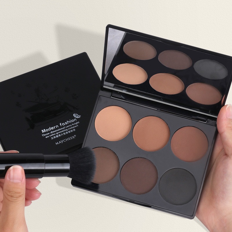 แป้งคอนทัวร์หกสี แป้งไฮไลท์ผสมคอนทัวร์ 3050#