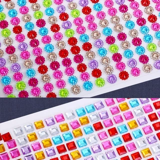 สติกเกอร์อัญมณี สติกเกอร์พลอยเทียม สติกเกอร์คริสตัล สำหรับงานฝีมือ หัตถกรรม ตกแต่งทั่วไป มีกาวในตัว