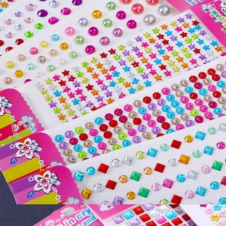 สติกเกอร์อัญมณี สติกเกอร์พลอยเทียม สติกเกอร์คริสตัล สำหรับงานฝีมือ หัตถกรรม ตกแต่งทั่วไป มีกาวในตัว