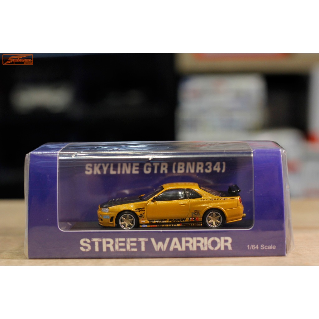 Street Weapon 1/64 Nissan Skyline GT-R R34 Top Secret Gold