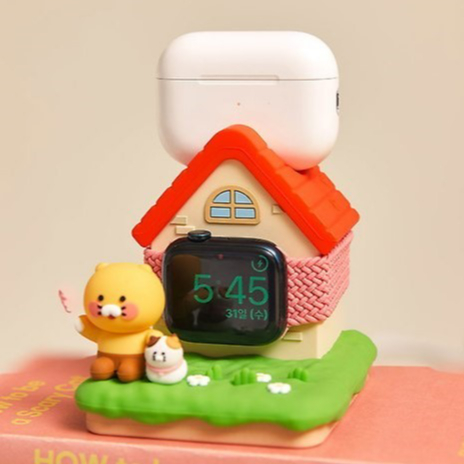 ( พร้อมส่ง ) Kakaofriends 2in1 Apple Charging Stand Choonsik เคสแท่นชาร์จ Apple Watch และ AirPods 2 in 1