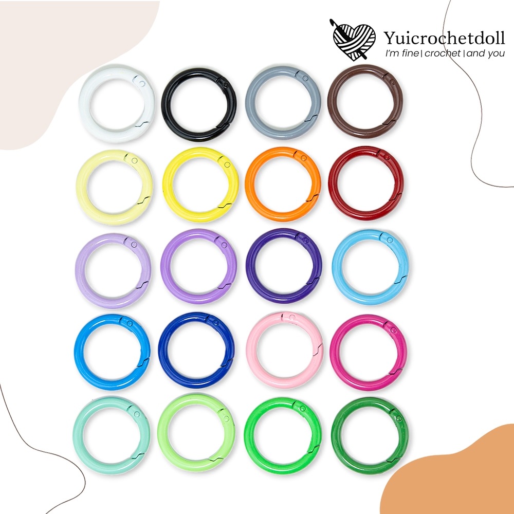 [ส่งจากไทย] MT68 ขนาด 35 มิล ตะขอห้อยพวงกุญแจ Art Toy ตะขอพวงกุญแจห่วงล็อคแบบสปริง ทรงกลม อะไหล่พวงกุญแจ DIY Craft╭♥