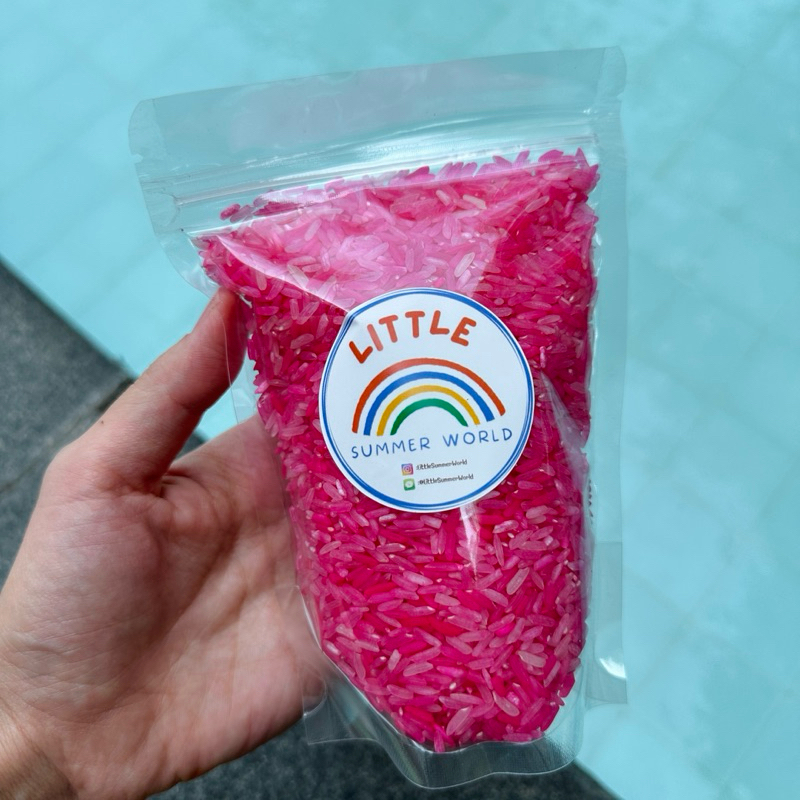 พน้อมส่ง🇹🇭 ข้าวสารย้อมสี Sensory play (250กรัม)