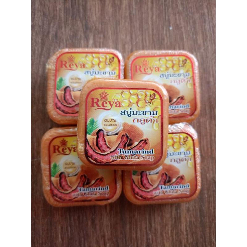สบู่มะขามกลูต้า (Reya)  แพ็คละ 10 ก้อน  (65g)