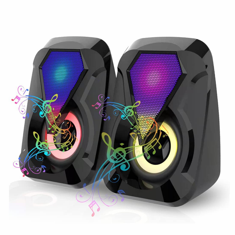 Actual 🇹🇭 ลำโพงพิวเตอร์ รุ่น  RGB ลำโพงเบสหนักๆ เบสดีๆ ลำโพง ใช้งานได้กับโน๊ตบุ๊คแล็ปท็อป ของแ