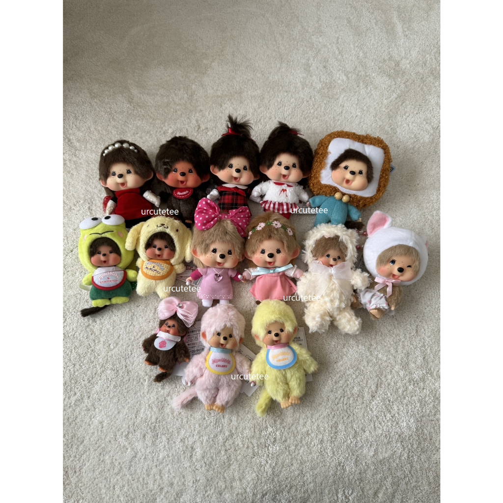 (พร้อมส่ง ของแท้ 100%) พวงกุญแจ monchhichi big head 🤍 ตัวหายาก