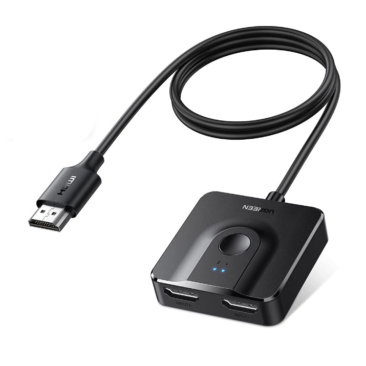(พร้อมส่ง) UGREEN รุ่น 70607 HDMI Switch 4K 60Hz HDMI 2.0 Splitter Switcher 2 in 1 Out/1 in 2 Out ยาว 1M