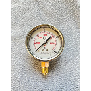 Pressure Gauge Nuova Fima เกจวัดแรงดัน / แรงดูด หน้าปัด 2.5" เกลียว 1/4" เกจสแตนเลสเกลียวออกล่างทองเหลือง NPT&BSP