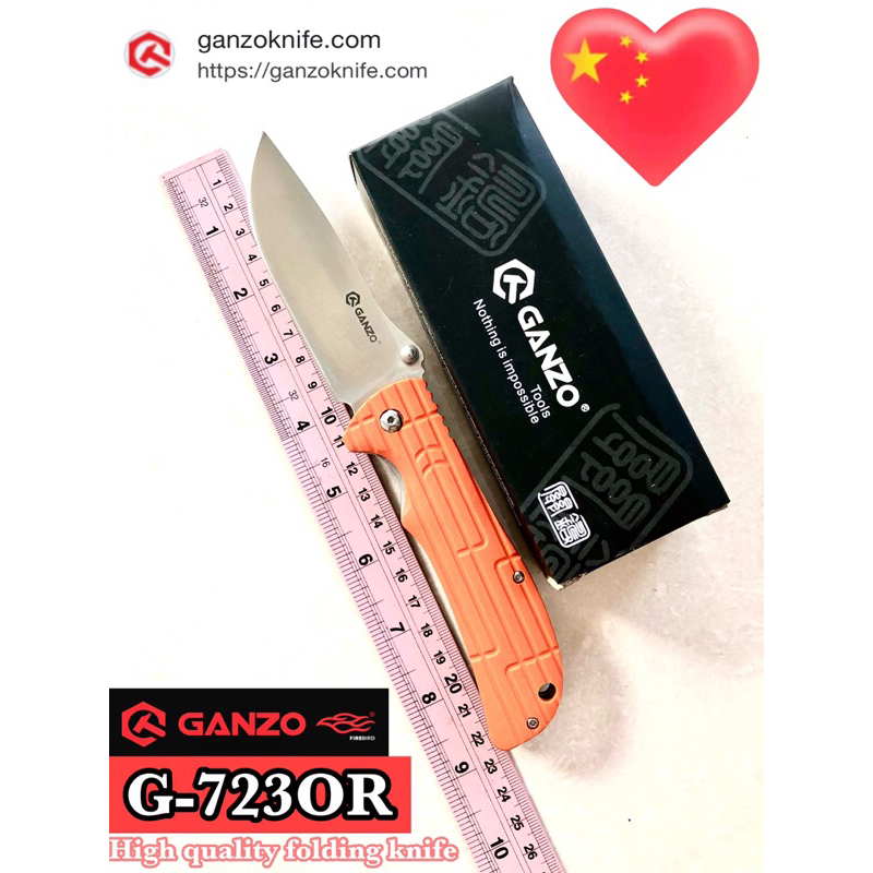 High quality folding knife GANZO G-723OR for collection and use camping 🏕️