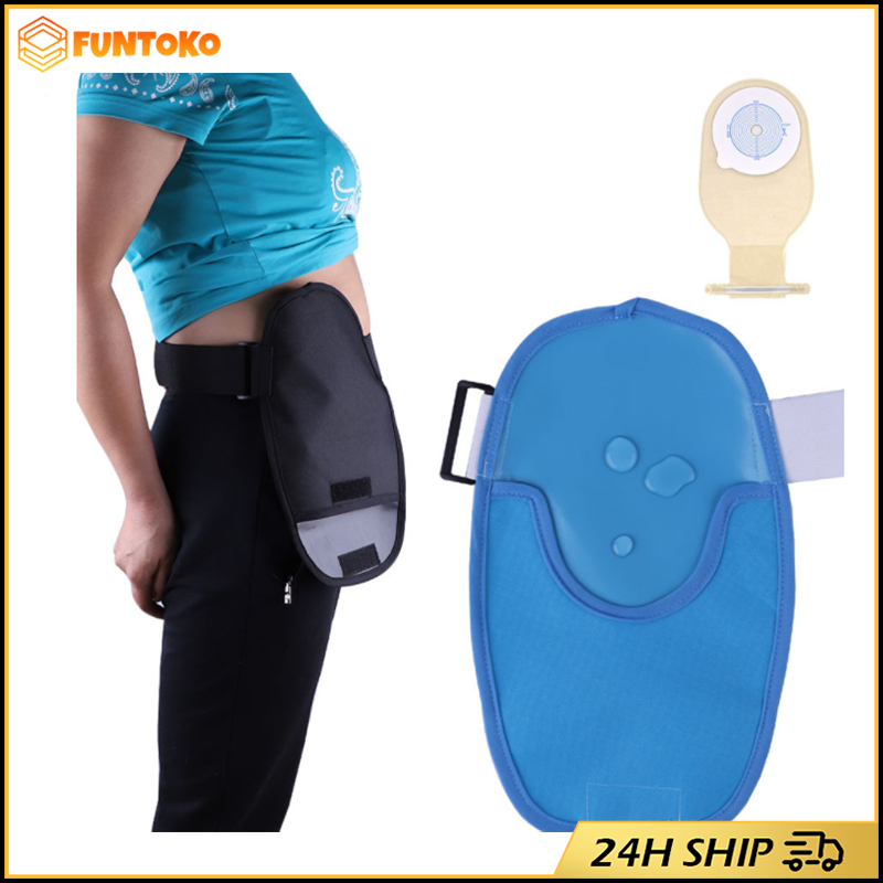 กระเป๋า ostomy สีดำ เข็มขัดประคองถุงอุจจาระ ช่วยพยุงลดการเคลื่อนที่ถุงทวารเทียม ร้านอยู่กรุงเทพ