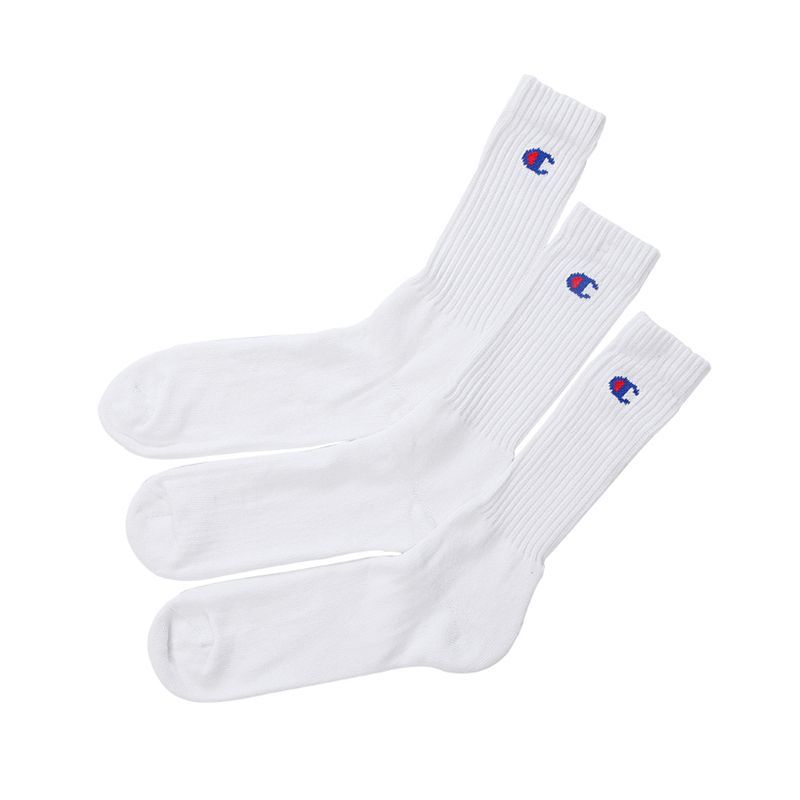 CHAMPION FULL LENGTH SOCKS 3P-ถุงเท้าแบรนด์ Champion ใส่ได้ทั้งผู้ชายและผู้หญิง#CMSCH001-010