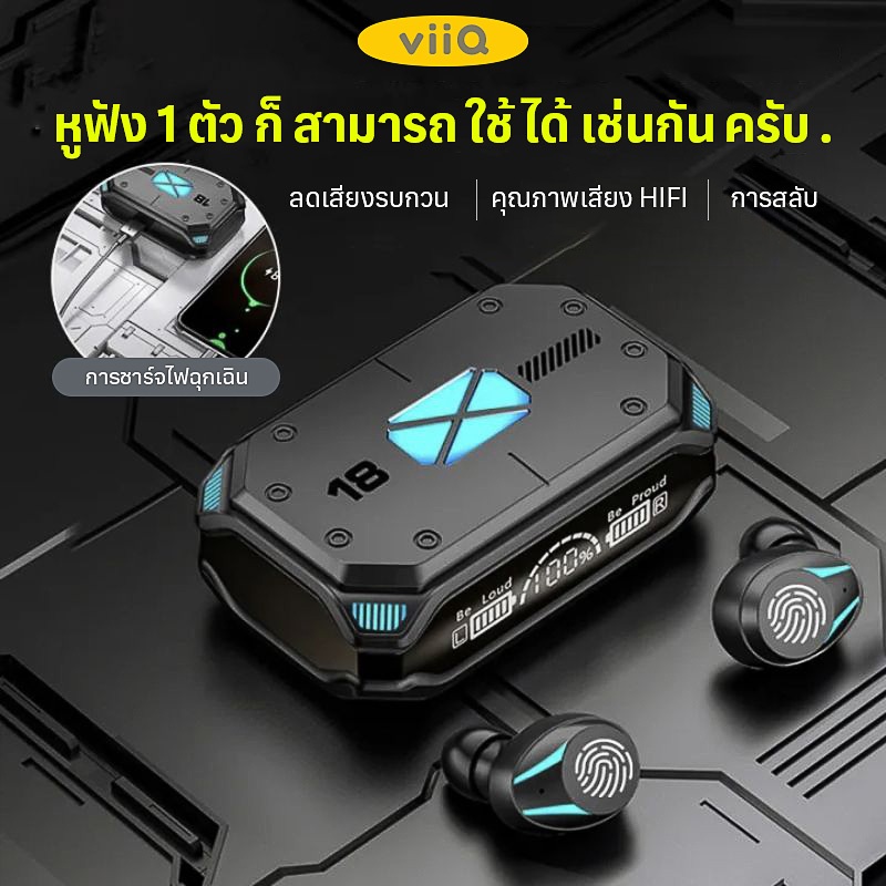ชุดหูฟังบลูทูธไร้สาย M41 Wireless Headset บลูทูธ 5.3 สเตอริโอ เสียง HI-FI หน้าจอ LED ชุดหูฟังเล่นเกมพร้อมไมโครโฟน