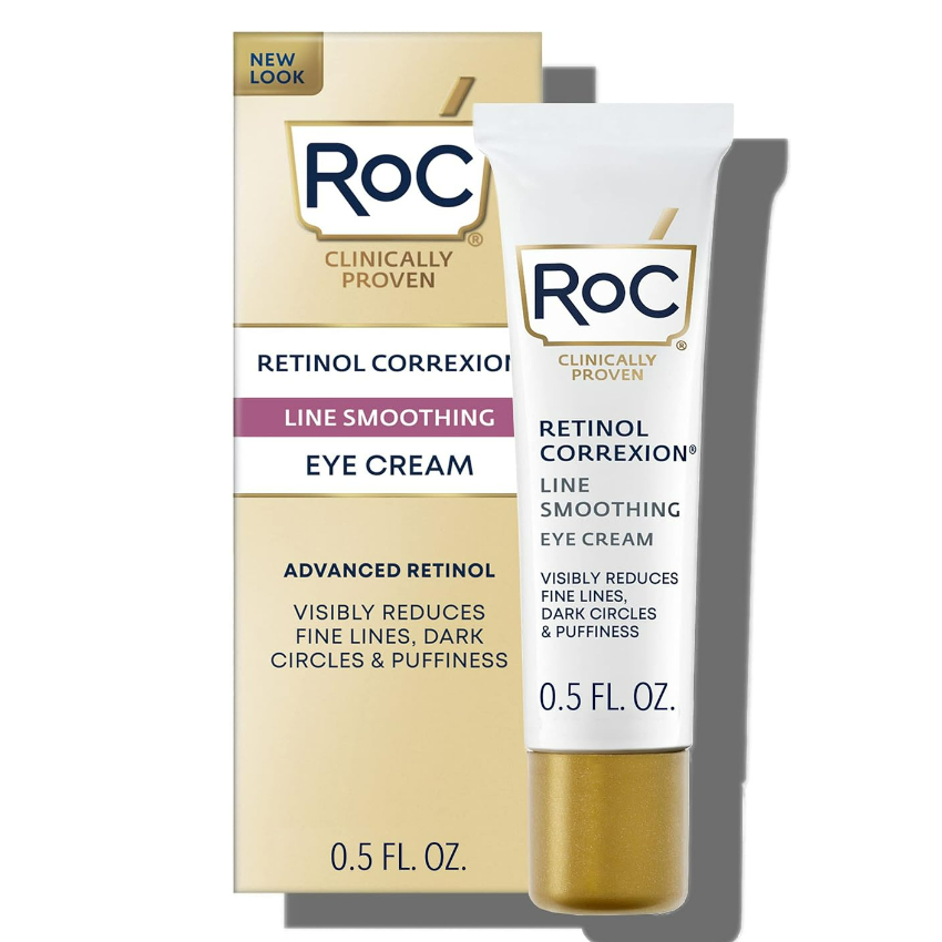 ROC ครีมบำรุงรอบดวงตา รอค เรตินอล คอร์เรคชั่น ไลน์ สมูททิ้ง อาย ครีม ลดเลือนริ้วรอย และรอยคล้ำใต้ตา สูตรเรตินอล และกลีเซ