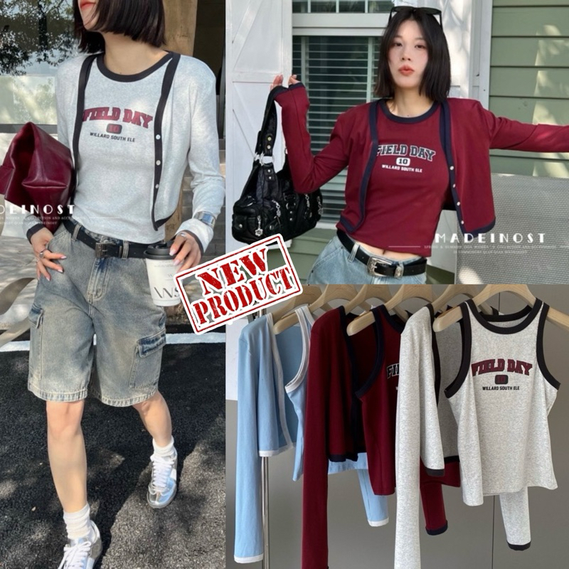 📍พร้อมส่ง📍Chita MADE FIELD SET เซทเสื้อกล้าม+เสื้อคลุม**งานป้ายMADEINOST🇰🇷**