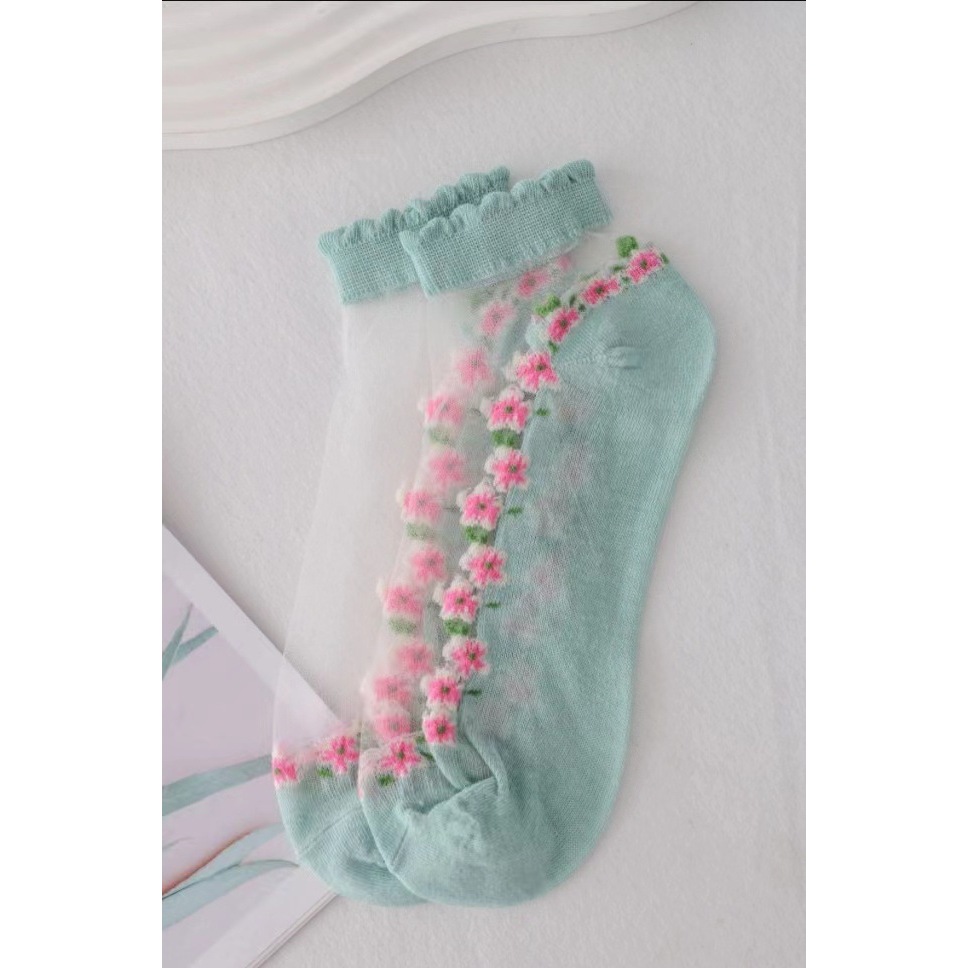 (ส่งจากไทย ราคาต่อ1คู่) 129 ถุงเท้า ข้อสั้น แฟชั่น - รูปที่ 4