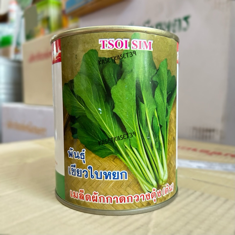 เมล็ดกวางตุ้งพันธุ์เขียวใบหยก ตราปลาวาฬ ต้นสวย เขียว กอใหญ่ น้ำหนักดี