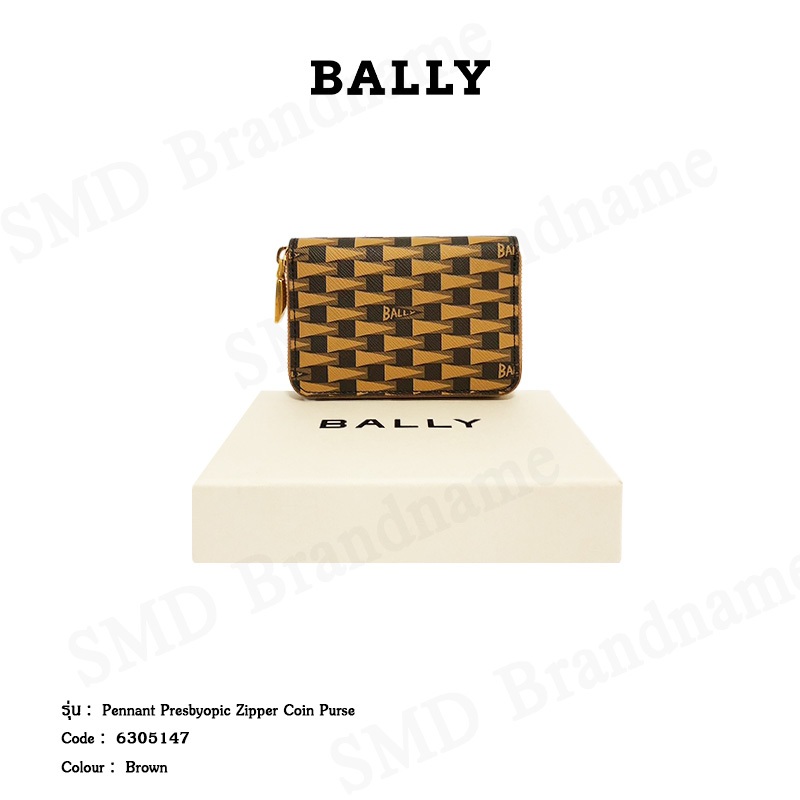 Bally กระเป๋าสตางค์ รุ่น PENNANT presbyopic zipper coin purse Code: 6305147