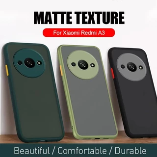 Case Redmi A3 เคสขอบสีหลังด้าน สำหรับ Xiaomi Redmi A3 เคสกันกระแทก เคสขอบสี