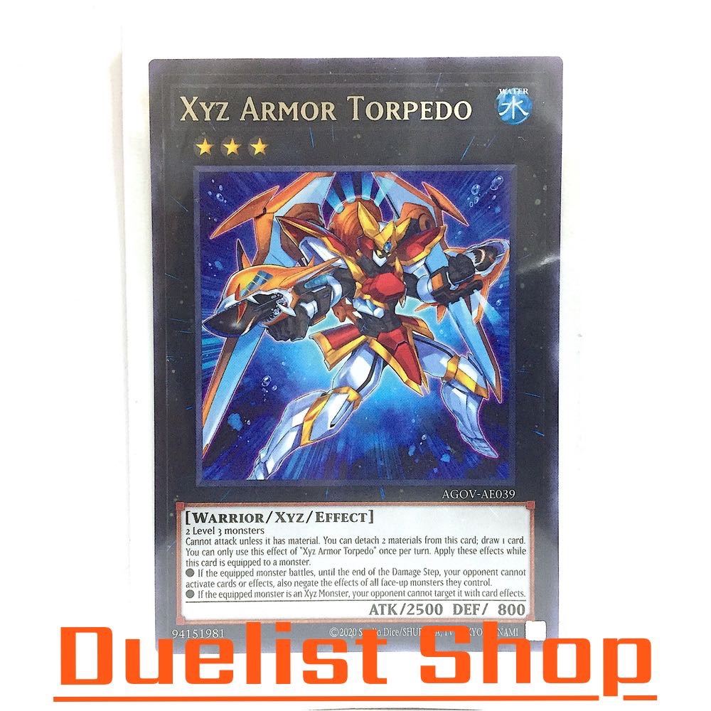 Xyz Armor Torpedo (R) Monster Water Rank3 [Warrior/Xyz/Effect] ชุด AGOV-AE039 การ์ดยูกิโอ (Yu-Gi-Oh!