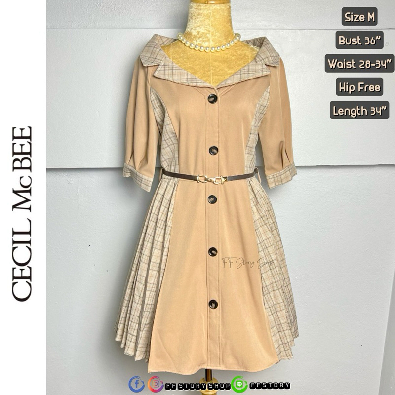 เดรสน่ารักแบรนด์ Cecil McBee มือสองสภาพใหม่มาก