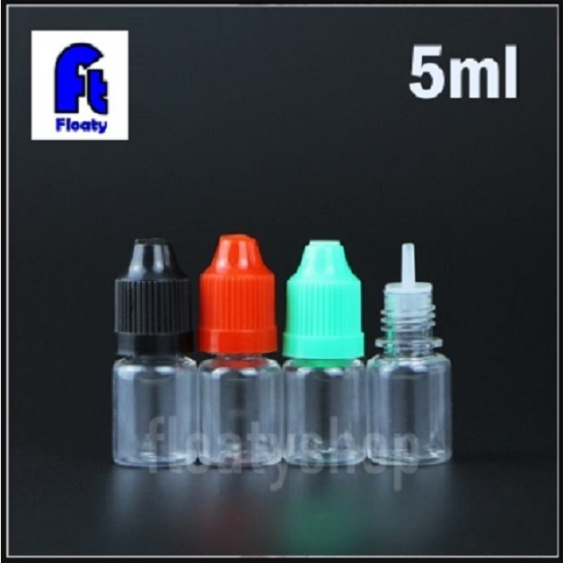 5ml ขวดใส บีบหยด สำหรับใส่น้ำยา น้ำมัน ฝาดับเบิ้ลล็อคกันเด็กเปิดเล่น