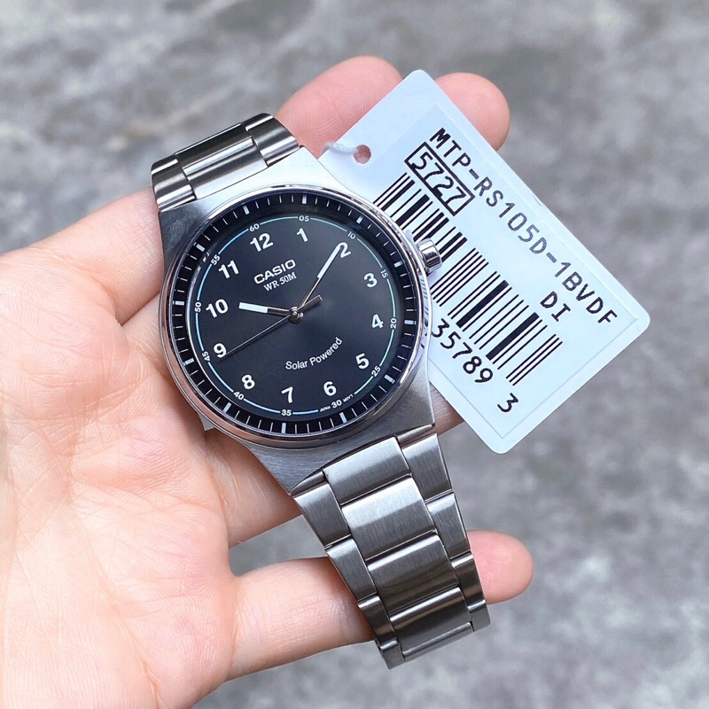 [Solar]🎁CASIO STANDARD MTP-RS105D-1B ของแท้ 100% พร้อมส่ง ประกัน 1 ปี