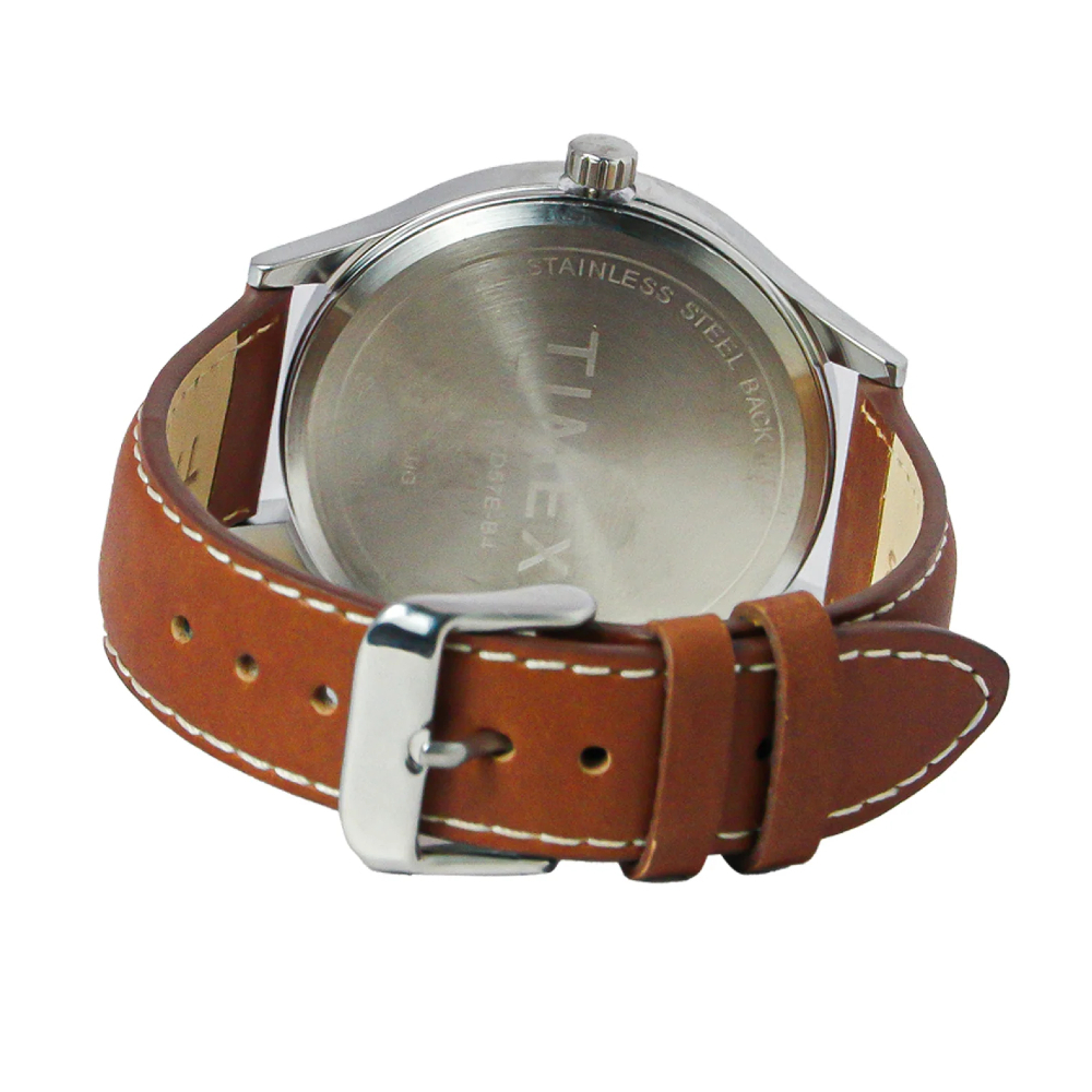 Timex TW00NTD58E Discoverer Brown Leather Analog Quartz Watch For Men 43mm.  นาฬิกา นาฬิกาข้อมือ นาฬิกาข้อมือผู้ชาย