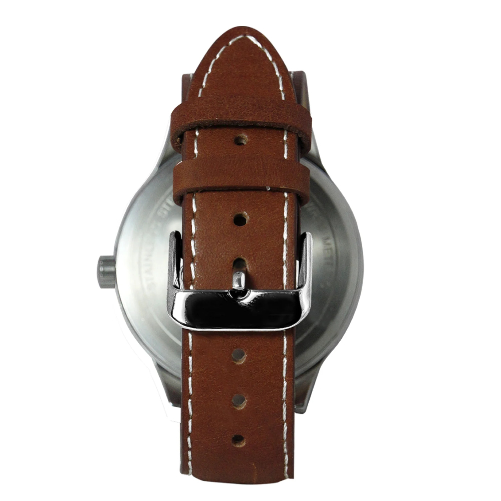 Timex TW00NTD58E Discoverer Brown Leather Analog Quartz Watch For Men 43mm.  นาฬิกา นาฬิกาข้อมือ นาฬิกาข้อมือผู้ชาย