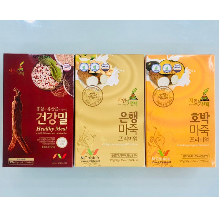 N-Choice Pumpkin yam Gruel/Ginkgo nut yam gruel Premium / Red Ginseng นำเข้าจากเกาหลี