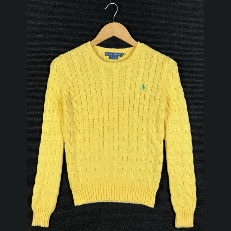 เสื้อ Polo Ralph Lauren sweater cable knit มือสองของแท้💛🪣