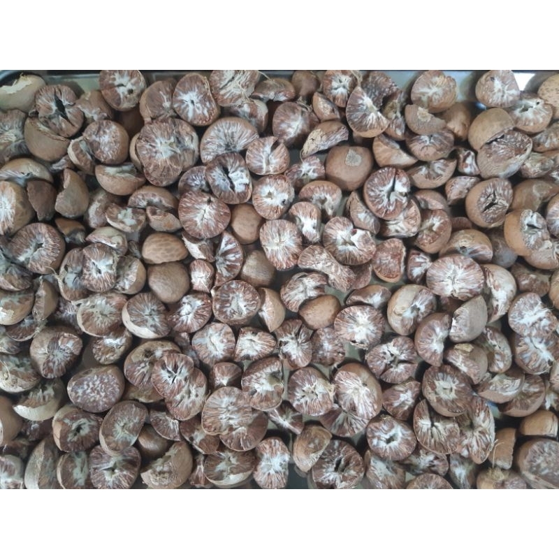 หมากแห้ง หมากผ่าซีก หมากหั่นครึ่ง หมากพม่า ใหม่จากสวน ขนาด 1,000 กรัม  ကွမ်းသီးခြောက်၊ ကွမ်းသီးတစ်ခြမ်း၊