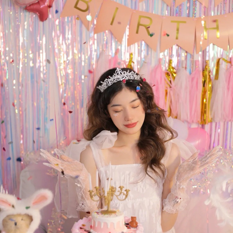 [พร้อมส่ง] ม่านฟอยล์สีโฮโลแกรม ม่านฟอยล์สีประะกายมุก เนื้อเงา ตกแต่งปาร์ตี้ ตกแต่งเวที backdropถ่ายรูป ขนาด 1x2 เมตร