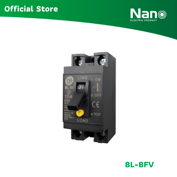 NANO เซฟตี้เบรกเกอร์กันดูด (Earth Leakage Safety Breaker) (1 ชิ้น/กล่อง) รุ่น BL-BFV